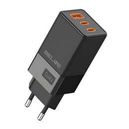 Ładowarka sieciowa 65W GaN 2xUSB-C+USB-A bez kabla Czarna