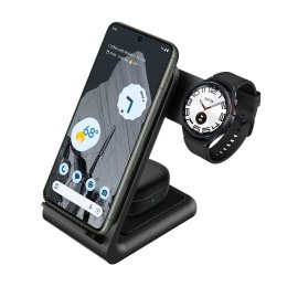 Ładowarka bezprzewodowa 3w1 do iPhone, Samsung & Android, Galaxy Watch i słuchawek TWS