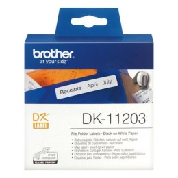 Etykiety Brother DK-11203 Biały Czarny Czarny/Biały Papier