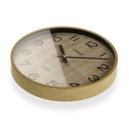 Zegar Ścienny Versa Jasnobrązowy Plastikowy Kwarc 4,8 x 31 x 31 cm