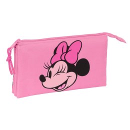 Piórnik Podwójny Minnie Mouse Loving Różowy 22 x 12 x 3 cm