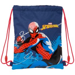 Worek na buty ze sznurkami Spider-Man Neon Granatowy 26 x 34 x 1 cm