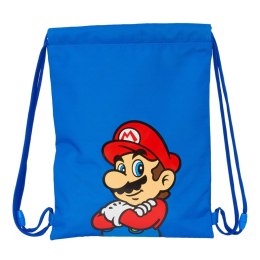 Worek na buty ze sznurkami Super Mario Play Niebieski Czerwony 26 x 34 x 1 cm