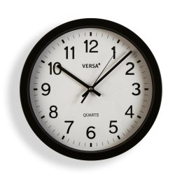 Zegar Ścienny Versa Czarny Plastikowy Kwarc 4,3 x 30 x 30 cm
