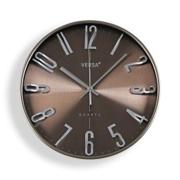 Zegar Ścienny Versa Srebrzysty Plastikowy Kwarc 4,3 x 30 x 30 cm