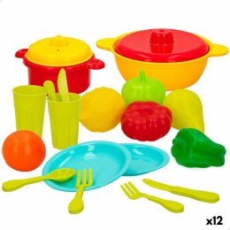 Zestaw Zabawkowe Jedzenie Colorbaby Urządzenia i przybory kuchenne 20 Części (12 Sztuk)