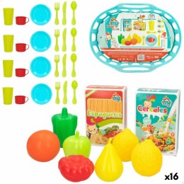Zestaw Zabawkowe Jedzenie Colorbaby Urządzenia i przybory kuchenne 34 Części 33 Części (16 Sztuk)