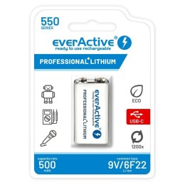 Baterie akumulatorowe EverActive EVHR22-550C 9 V
