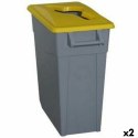 Kosz na śmieci do recyklingu Denox 65 L Żółty (2 Sztuk)