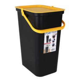 Kosz na śmieci do recyklingu Tontarelli Moda 24 L Żółty Czarny (6 Sztuk)