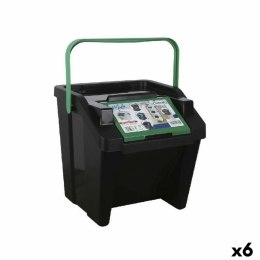 Kosz na śmieci do recyklingu Tontarelli Moda Układane w stosy 28 L Kolor Zielony (6 Sztuk)
