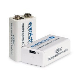 Akumulator 6F22/9V Li-ion 550 mAh USB-C