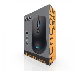 Mysz gamingowa przewodowa Nemesis C305 3200 DPI 6P RGB LED czarna