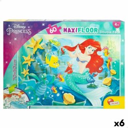 Puzzle dla dzieci Disney Princess 60 Części 70 x 1,5 x 50 cm Dwustronny (6 Sztuk)