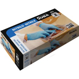Rękawice jednorazowego użytku JUBA Pudełko Bez pudru Niebieski Nitryl (100 Sztuk) - M