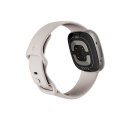 Smart watch Fitbit Sense 2, platinum body with a moon-white silicone strap