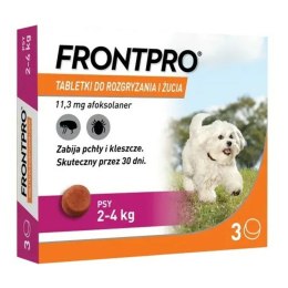 Tabletki FRONTPRO 612469 15 g 3 x 11,3 mg Odpowedni dla psów ważących max. 2-4 kg