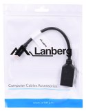 Adapter Lanberg AD-0003-BK (Mini DisplayPort M - DisplayPort F; 0,10m; kolor czarny)