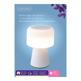 Lampa LED z głośnikiem Bluetooth i bezprzewodową ładowarką Lumineo 894417 Biały 22,5 cm Wielokrotnego ładowania
