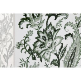 Wazon Home ESPRIT Biały Kolor Zielony Porcelana Liść roślin 21 x 10 x 48 cm
