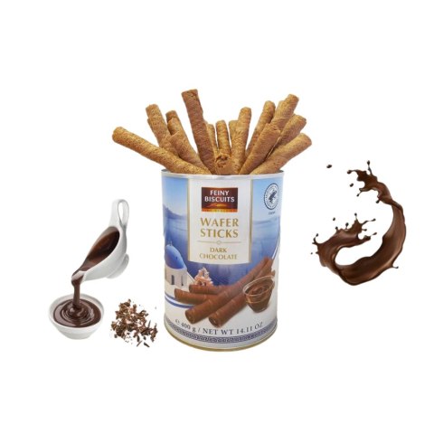 Feine Biscuits Rurki Waflowe z Gorzką Czekoladą 400 g Feine Biscuits Rurki Waflowe z Gorzką Czekoladą 400 g