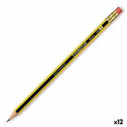 Ołówek z Gumką do Mazania Staedtler Noris 122 HB (12 Sztuk)