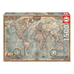 Układanka puzzle Educa The World, Political map 16005 1500 Części