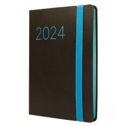 Kalendarz książkowy Finocam Flexi 2024 Czarny 11,8 x 16,8 cm