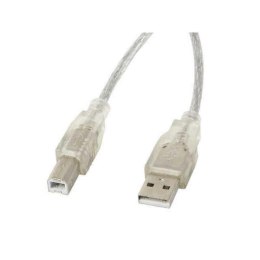 Kabel USB A na USB B Lanberg CA-USBA-12CC-0030-TR Drukarka Przezroczysty 3 m (3 m)