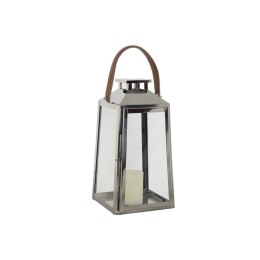 Lampa DKD Home Decor Brązowy Srebrzysty Skórzany Szkło Stal Chromowanie 20 x 20 x 40 cm