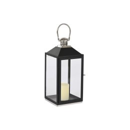 Lampa Home ESPRIT Czarny Srebrzysty Szkło Stal 18 x 18 x 41 cm (2 Części)