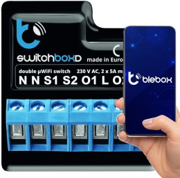 BLEBOX switchboxD - PODWÓJNY WYŁACZNIK 230V