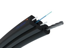 Kabel światłowodowy napowietrzny płaski 1F | S-NOTKSP, jednomodowy, 1J, G.657A1, 0,6kN, 5,2mm | Fiberhome