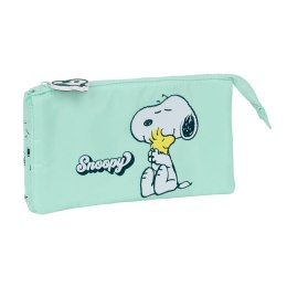 Piórnik Potrójny Snoopy Groovy Kolor Zielony 22 x 12 x 3 cm