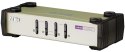 Przełącznik KVM Aten 4-portowy PS/2-USB VGA | Aton | 4-portowy przełącznik KVM PS/2-USB VGA