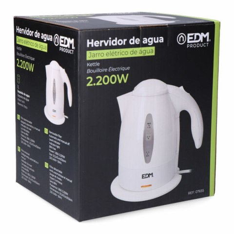 Czajnik EDM 07655 Biały polipropylen 2200 W 1 L Czajnik EDM 07655 Biały polipropylen 2200 W 1 L