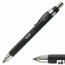 Ołówek mechaniczny Milan Touch Czarny 5,2 mm (6 Sztuk)