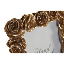 Ramka na Zdjęcia DKD Home Decor Złoty Żywica Róż Romantyczny 15,5 x 3,2 x 20,3 cm