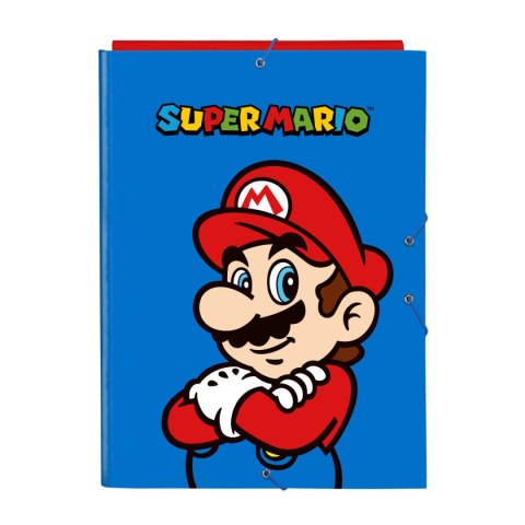 Folder Super Mario Play Niebieski Czerwony A4