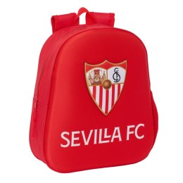 Plecak dziecięcy 3D Sevilla Fútbol Club Czerwony 27 x 33 x 10 cm