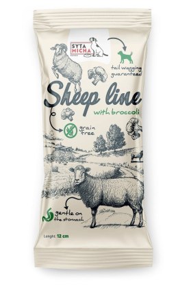 SYTA MICHA Sheep Line Kość do żucia Owca z brokułem dla psa 12cm
