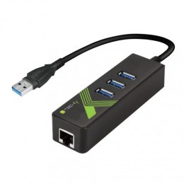 Karta Sieciowa Adapter USB 3.0 na Gigabit RJ45 Hub 3x USB