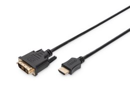 Kabel adapter HDMI 1.4 High Speed 1080p60Hz FHD HDMI A/DVI-D (18+1) M/M czarny 2m