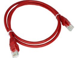 Patch-cord U/UTP kat.6A LSOH 1.0m czerwony ALANTEC