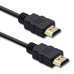 Kabel Qoltec 50407 (HDMI M - HDMI M; 2m; kolor czarny)