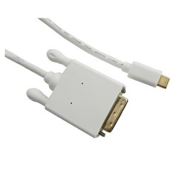 Qoltec Kabel USB 3.1 typ C męski/ DVI męski | 4K | Alternate mode | 2m