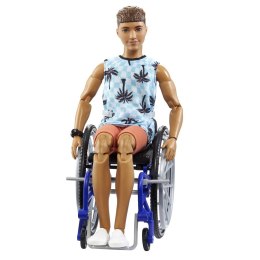 PROMO Barbie Ken Fashonistas Lalka na wózku Top w palmy HJT59 MATTEL