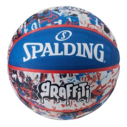 Piłka koszykowa Spalding Graffiti niebiesko-czerwona 84377Z