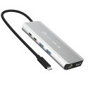 Stacja dokująca j5create USB4 8K Multi-Port Hub 1x8K HDMI/2xUSB3.2/2xUSB-C/RJ45 2.5G srebrna JCD403-N