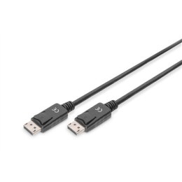 Kabel DP/DP M/M z zatrzaskami czarny 1m DisplayPort 4K 60Hz UHD